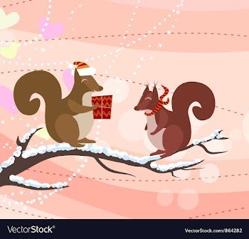 Christmas greeting card vector image
