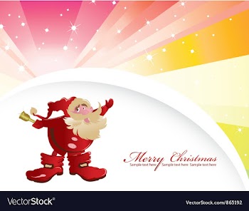 Christmas greeting card vector image