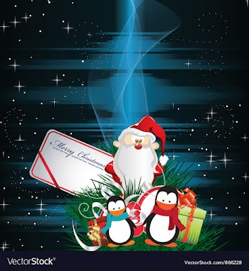 Christmas greeting card vector image