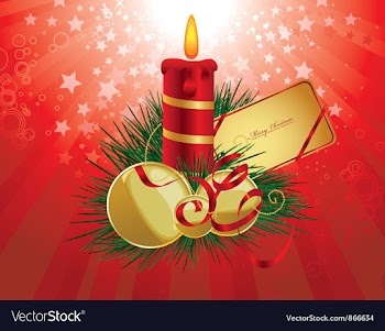Christmas greeting card vector image