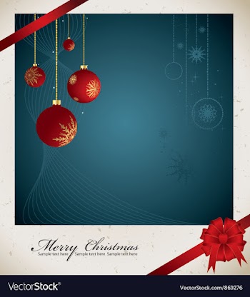 Christmas greeting card vector image