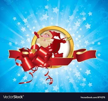 Christmas greeting card vector image
