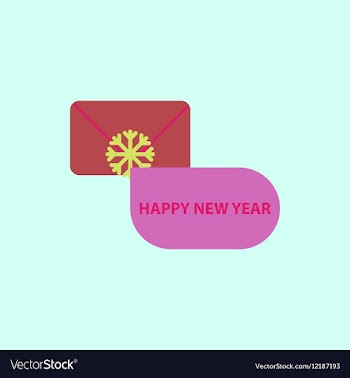 Christmas greeting envelope vector image