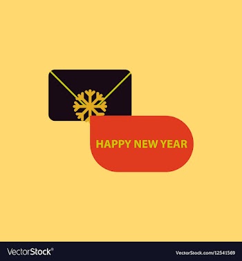 Christmas greeting envelope vector image
