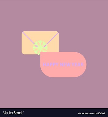 Christmas greeting envelope vector image