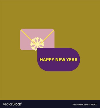 Christmas greeting envelope vector image