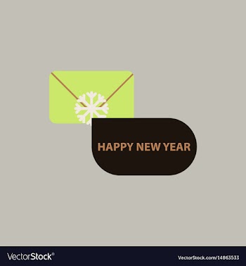 Christmas greeting envelope vector image