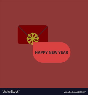 Christmas greeting envelope vector image