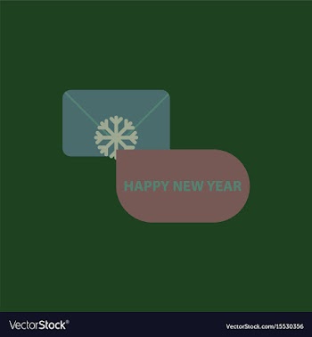 Christmas greeting envelope vector image
