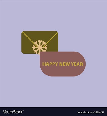 Christmas greeting envelope vector image