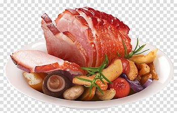 Christmas ham Baked Ham Cooking Glaze, Tempting barbecue transparent background PNG clipart
