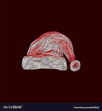christmas hat artwork style design