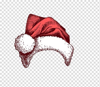 Christmas Hat Designer, Hand-painted Christmas hats transparent background PNG clipart