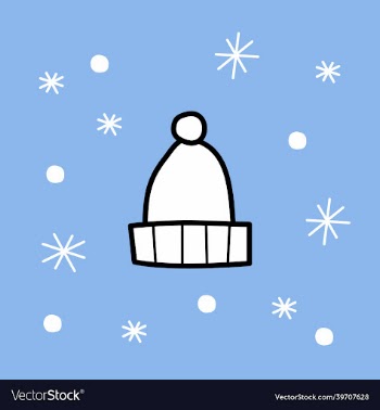 christmas hat - in flat style