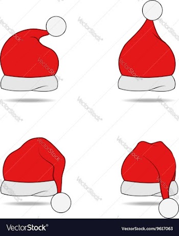  					Christmas hats vector image														