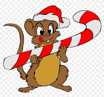 Christmas Holiday Clip Art Mouse Santa Red Hat - Merry Christmas To All, From Pepino The Italian Mouse