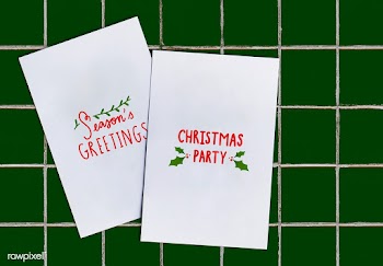 Christmas holiday greeting design mockup | Free stock psd mockup - 516242