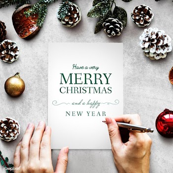 Christmas holiday greeting design mockup | Free stock psd mockup - 516248