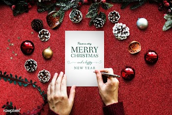 Christmas holiday greeting design mockup | Free stock psd mockup - 516251