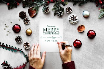Christmas holiday greeting design mockup | Free stock psd mockup - 516253
