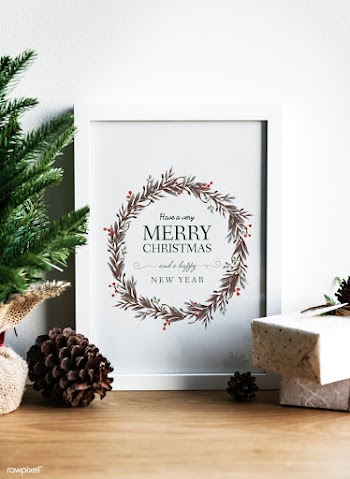 Christmas holiday greeting design mockup | Free stock psd mockup - 516261