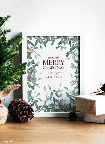 Christmas holiday greeting design mockup | Free stock psd mockup - 516263