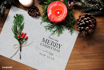 Christmas holiday greeting design mockup | Free stock psd mockup - 516278