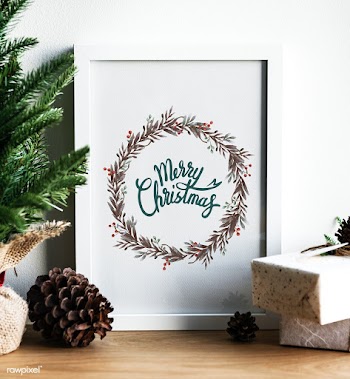 Christmas holiday greeting design mockup | Free stock psd mockup - 516285