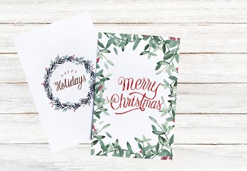 Christmas holiday greeting design mockup | Free stock psd mockup - 516291