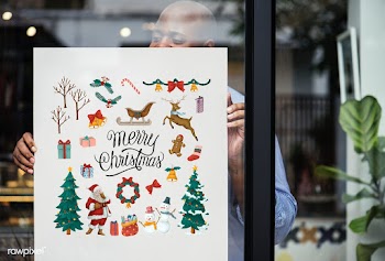 Christmas holiday greeting design mockup | Free stock psd mockup - 516292