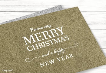 Christmas holiday greeting design mockup | Free stock psd mockup - 516296