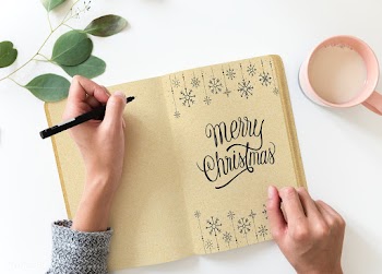 Christmas holiday greeting design mockup | Free stock psd mockup - 516325