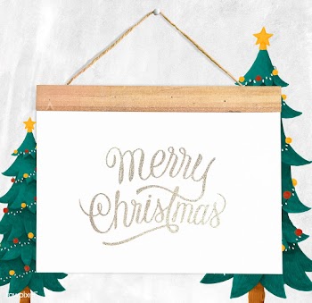 Christmas holiday greeting design mockup | Free stock psd mockup - 516340