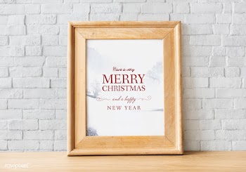 Christmas holiday greeting design mockup | Free stock psd mockup - 516343