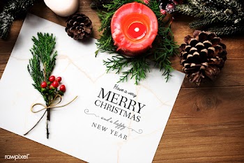 Christmas holiday greeting design mockup | Free stock psd mockup - 516352