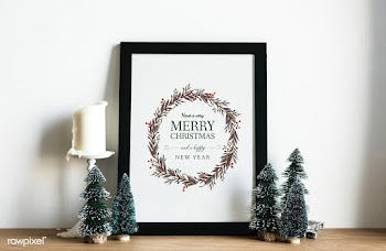 Christmas holiday greeting design mockup | Free stock psd mockup - 516360