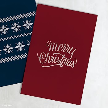 Christmas holiday greeting design mockup | Free stock psd mockup - 516368