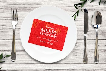 Christmas holiday greeting design mockup | Free stock psd mockup - 516372