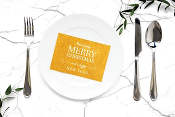 Christmas holiday greeting design mockup | Free stock psd mockup - 516381