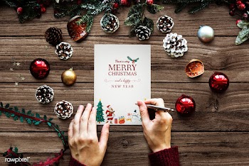 Christmas holiday greeting design mockup | Free stock psd mockup - 516393