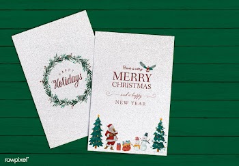 Christmas holiday greeting design mockup | Free stock psd mockup - 516395