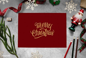 Christmas holiday greeting design mockup | Free stock psd mockup - 516400