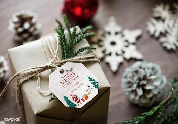 Christmas holiday greeting design mockup | Free stock psd mockup - 516415