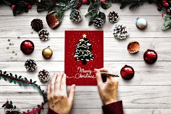 Christmas holiday greeting design mockup | Free stock psd mockup - 516423