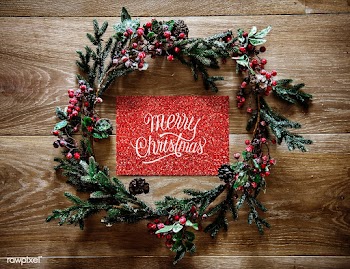 Christmas holiday greeting design mockup | Free stock psd mockup - 516426