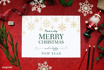 Christmas holiday greeting design mockup | Free stock psd mockup - 516448