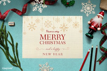 Christmas holiday greeting design mockup | Free stock psd mockup - 516452