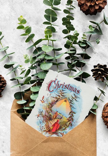Christmas holiday greeting design mockup | Free stock psd mockup - 516465