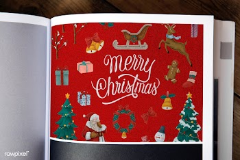 Christmas holiday greeting design mockup | Free stock psd mockup - 516474
