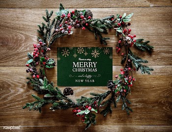 Christmas holiday greeting design mockup | Free stock psd mockup - 516475